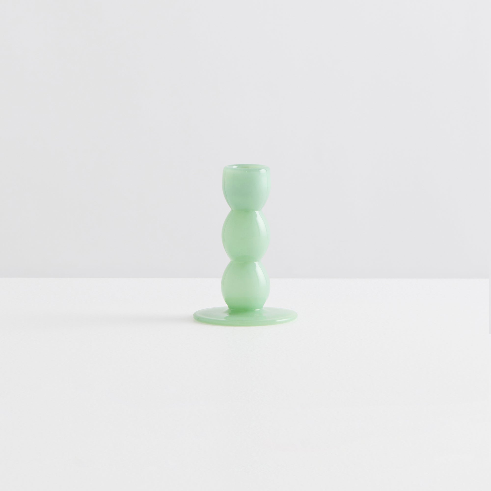Demi Volute Candle Holder | Opaque Mint